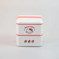 Porta Pranzo Hello Kitty Apple Due Piani Con Posate