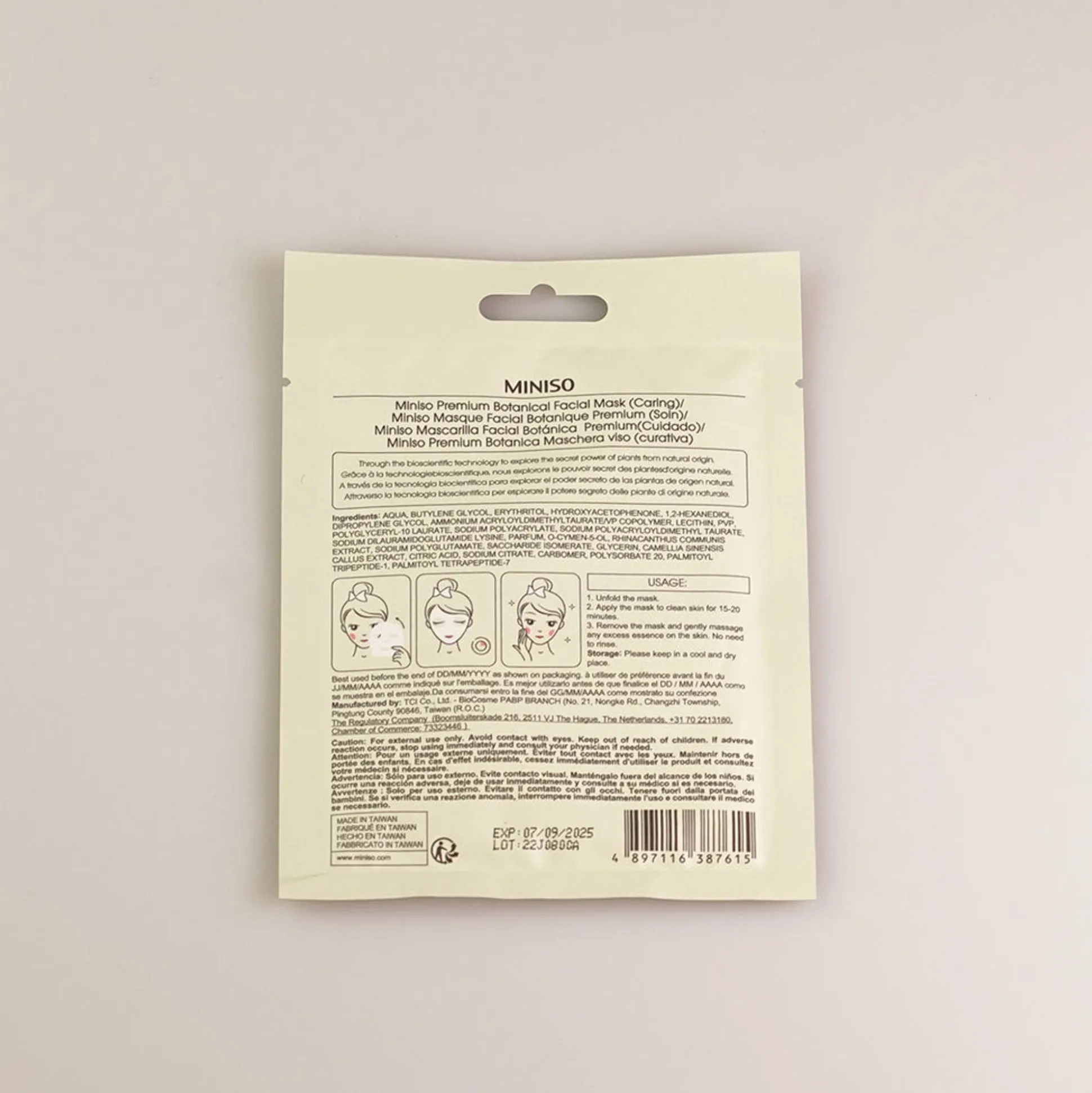 Premium Botanica Facial Mask - Caring